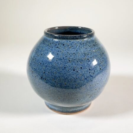 Vase, Blue Glaze, 5" Tall
