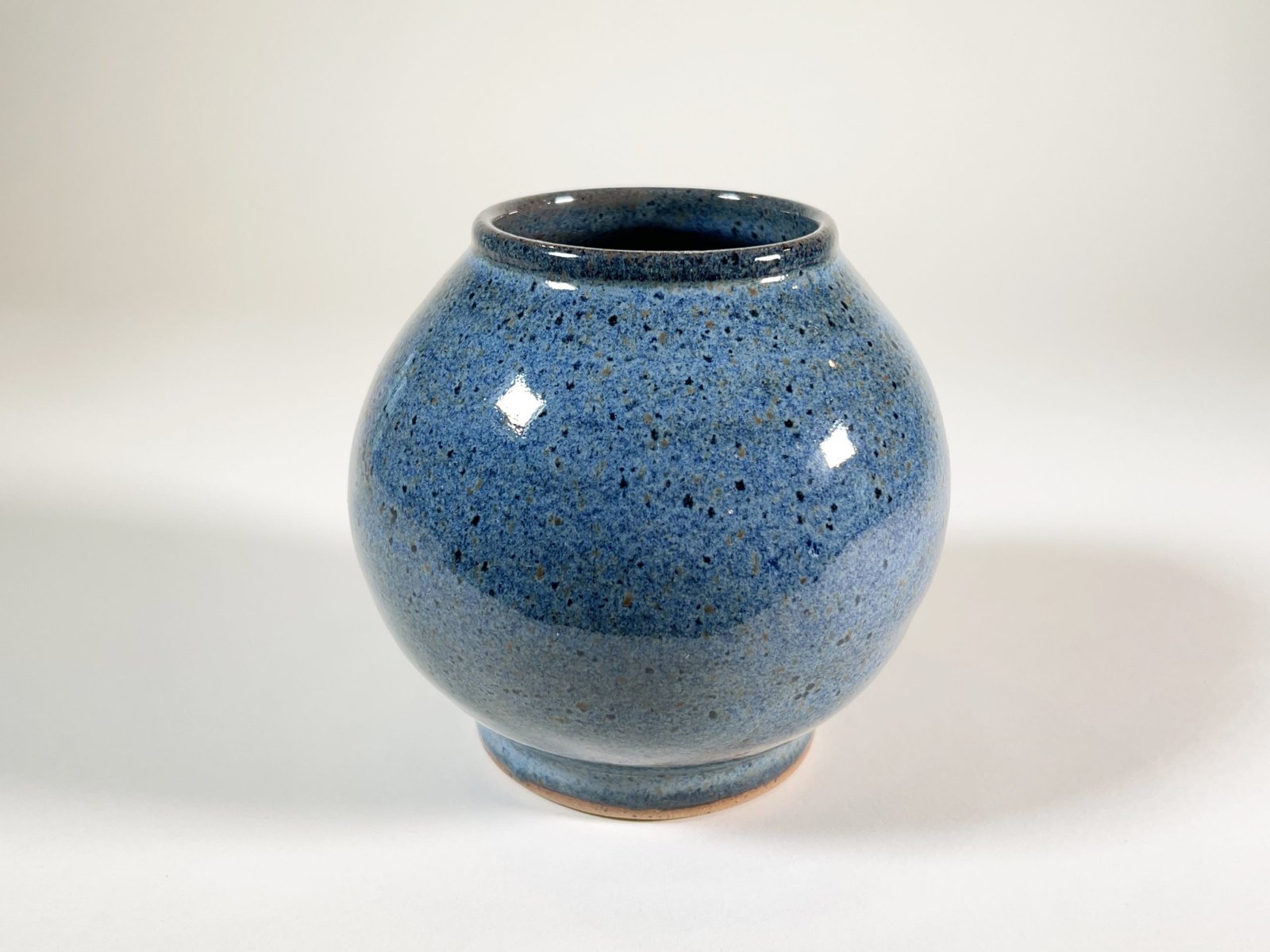 Vase, Blue Glaze, 5" Tall