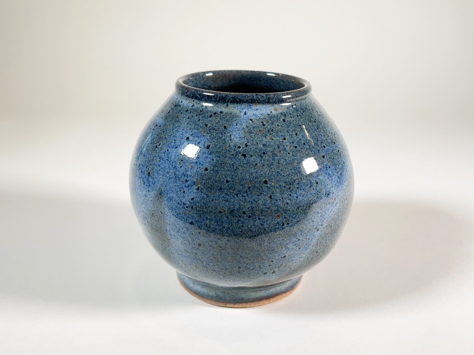 Vase, Blue Glaze, 5" Tall - Image 2