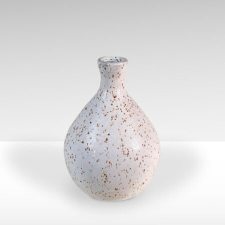 Bottle, White Matte Glaze, 6.75" Tall